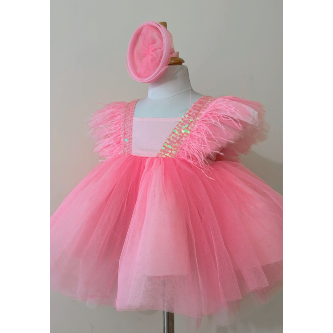 Dual Shaded High Low Tulle Birthday Dress