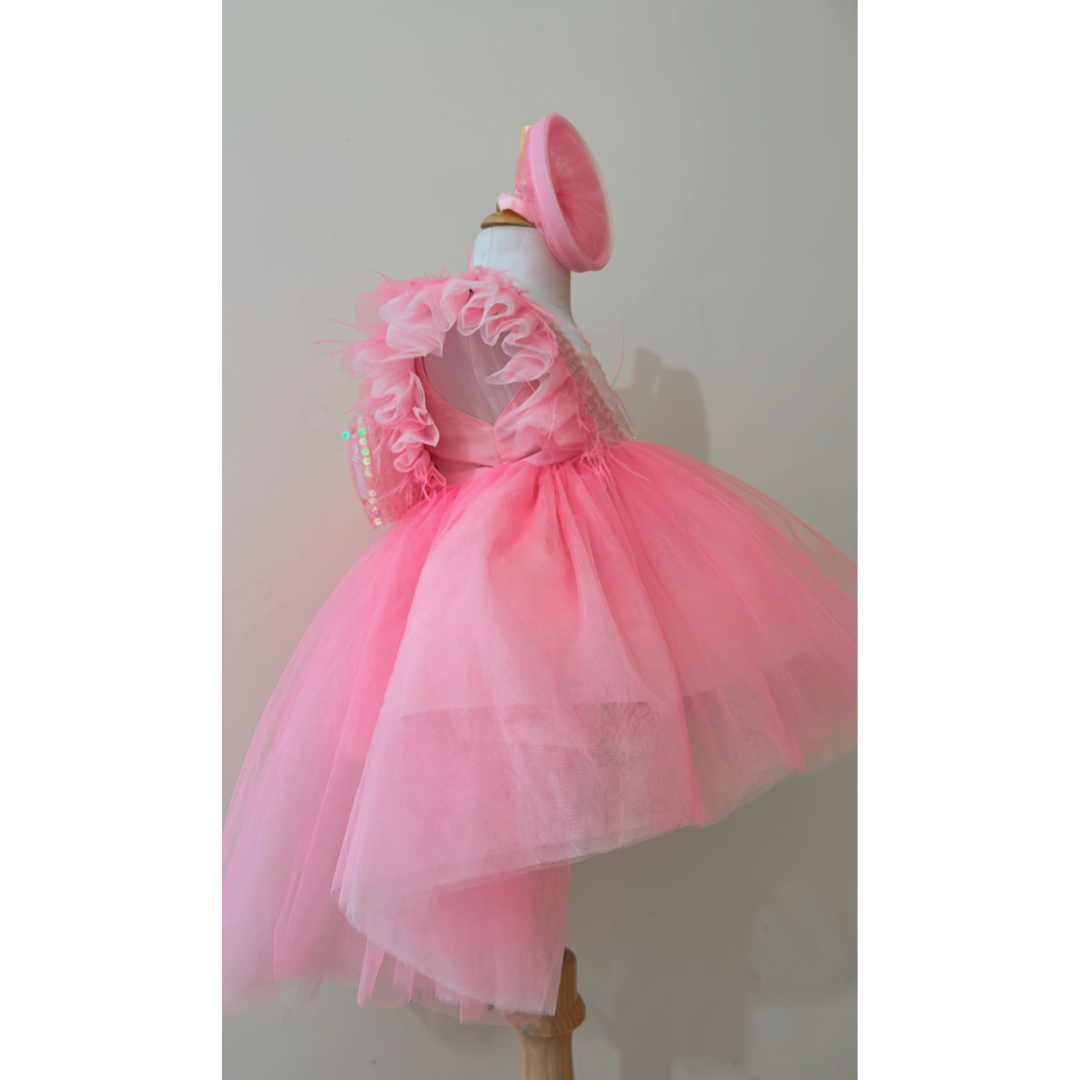 Dual Shaded High Low Tulle Birthday Dress