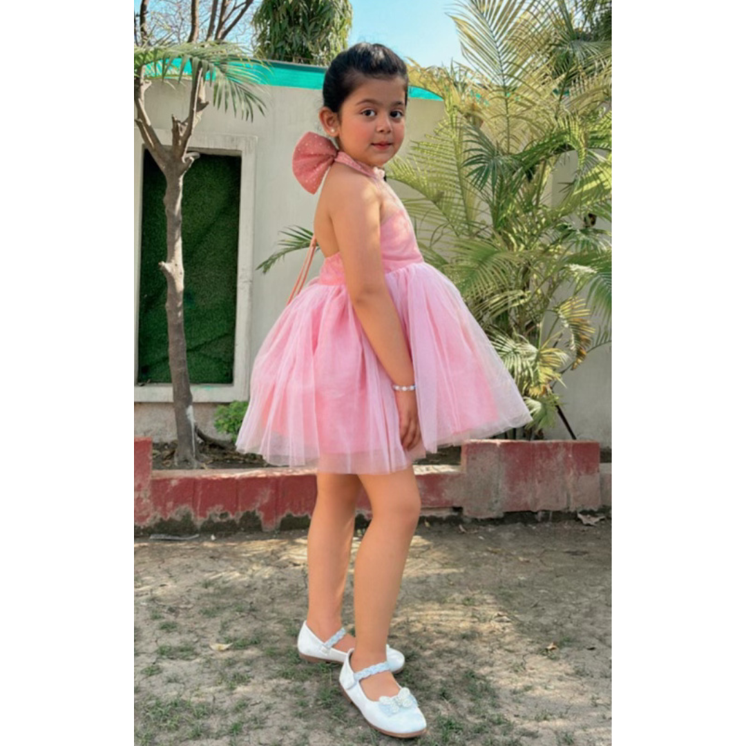 The 'Lemonade Pink' Halter Dress