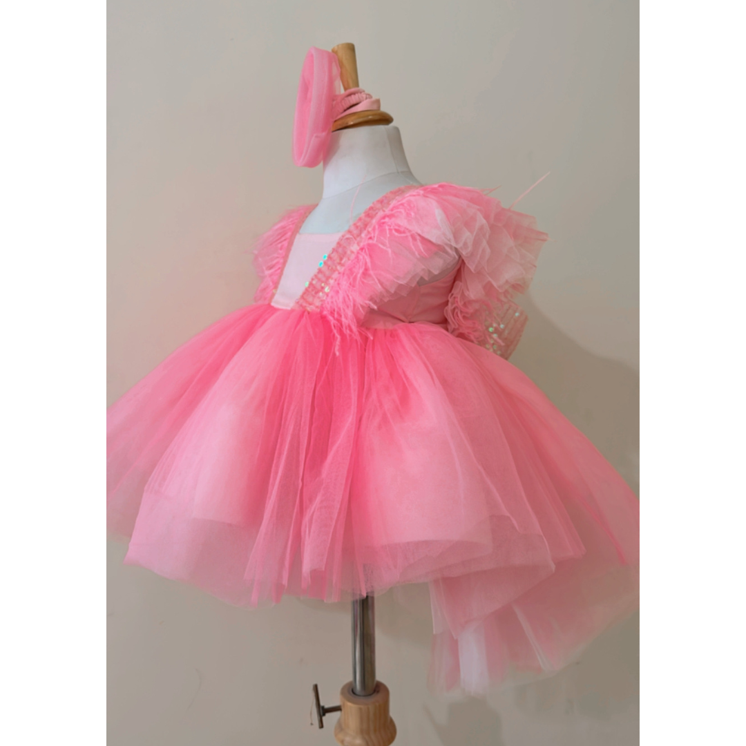 Dual Shaded High Low Tulle Birthday Dress