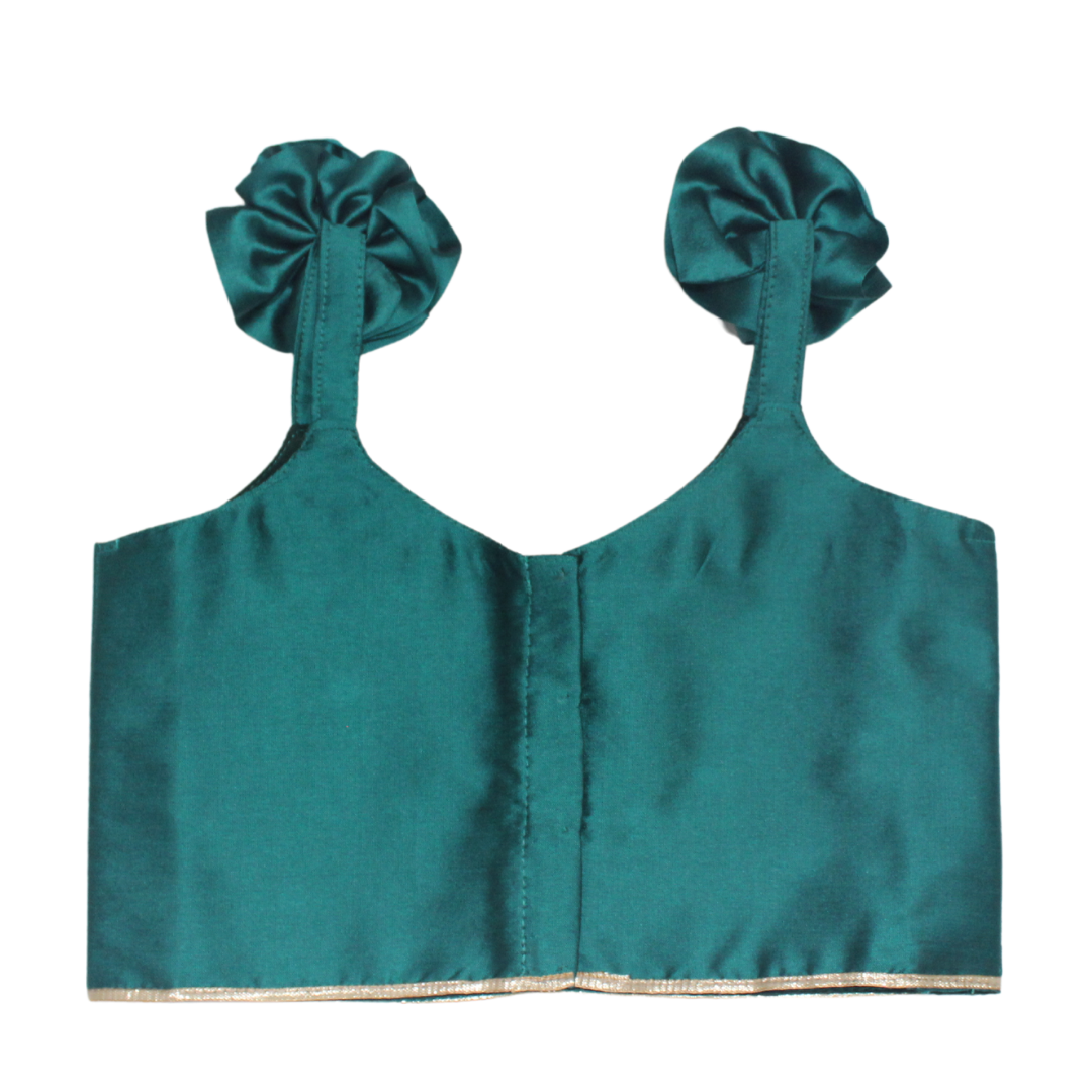 Embroidered Skit & Crop Top Set