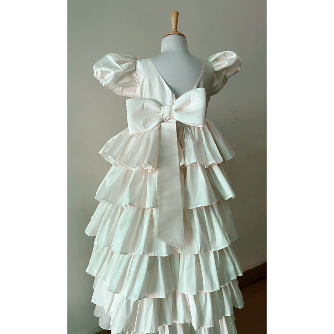 High Low Dress- Pearl White