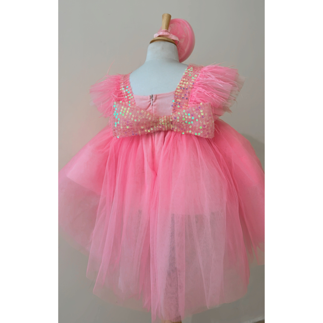 Dual Shaded High Low Tulle Birthday Dress