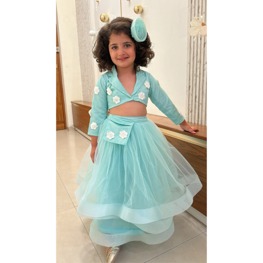 Seafoam Skirt & Crop Top Set