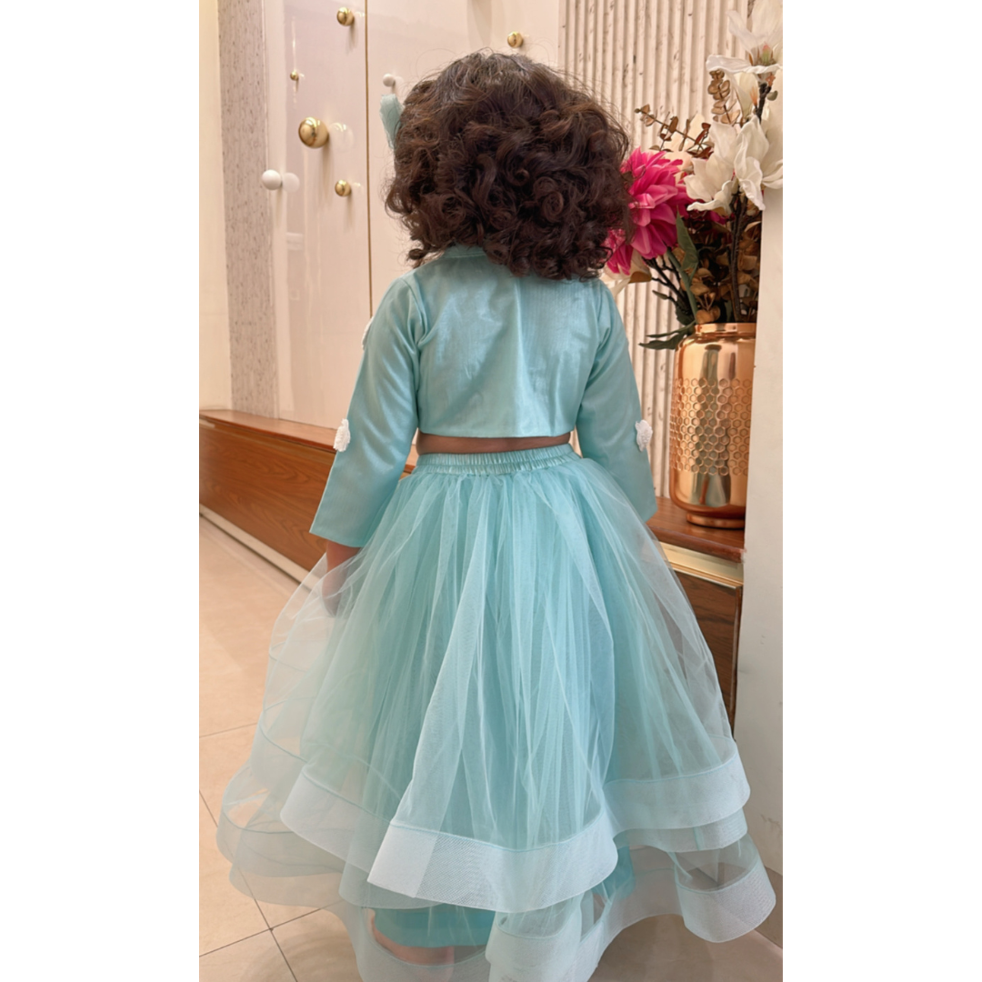 Seafoam Skirt & Crop Top Set